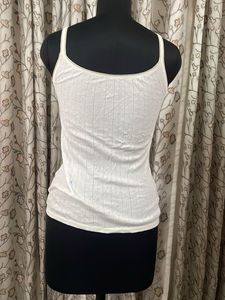 White Ribbed Camisole