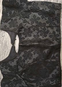 Elegant Black Floral Blouse
