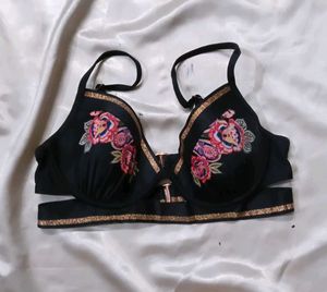 Floral Embroidered Bikini Top