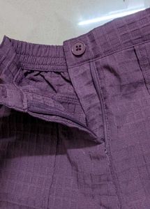 Purple Co-ord Set - Sleeveless Shirt &amp; Cargo Pants