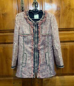 Chic Pink Tweed Jacket