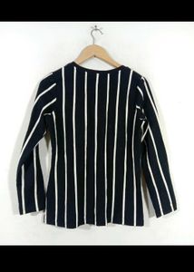 Striped Button-Up Blouse