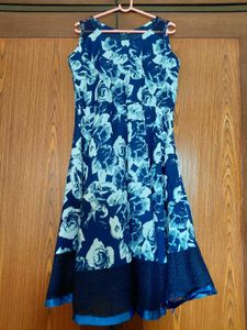 Navy Blue Lace block Dress