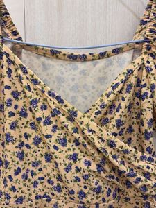 Floral Puff Sleeve Wrap Dress