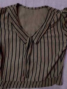 Striped V-Neck Top