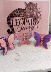 Cute Butterfly Hair Claw Clips Set