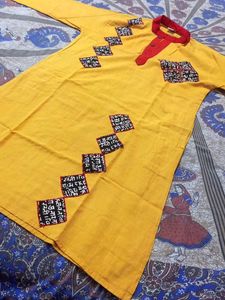 Stylish Men's Yellow Kurta