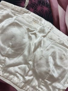 Silky White Cropped Tank Top