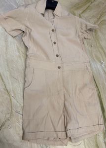short denim jumpsuit