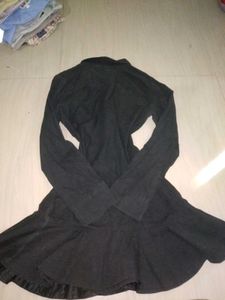 Chic Black Button-Down Mini y2k  Dress