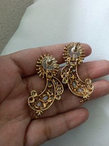 Elegant Crystal Jhumka Earrings