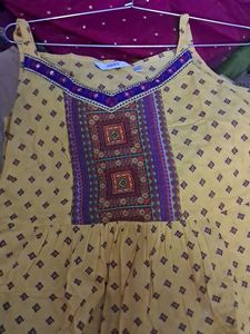Bohemian Yellow Print Dress