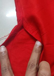 Red Kurta Pant Set