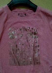 Chic Pink Ruched T-Shirt