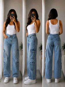 Wide Leg Cargo Jeans