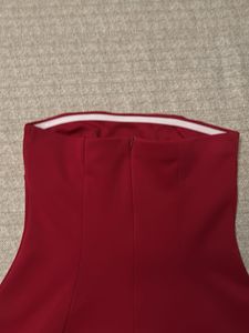Elegant Red Strapless Dress