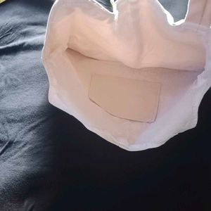 Simple Beige Canvas Tote Bag