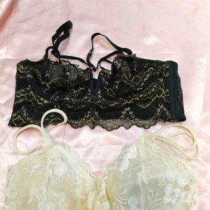 Lace Bralettes (3-Pack)