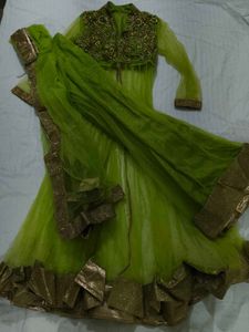 Elegant Green Arabic Lehenga