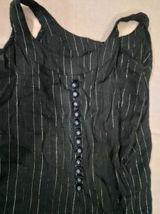 Chic Black Striped kurta