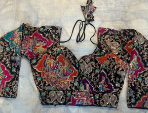 Embroidered Black Blouse