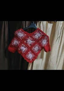Handmade Crochet Granny Square poncho