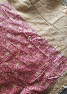 Elegant Pink &amp; Gold Silk Saree