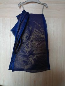 Navy Blue  Plain Saree For Women 💙