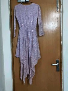 Sparkly Lavender Asymmetrical Dress