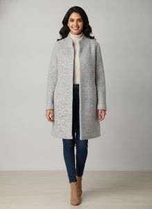 Cozy Grey Textured Coat