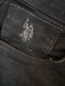 US Polo Black Wide Leg Jeans