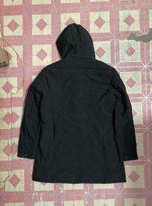 Black Padded Winter Parka Jacket