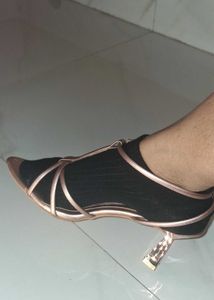Gold Strappy Flat Sandals