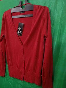Red Cardigan Or Sweater Very Soft