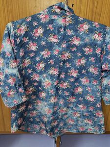 Beautiful Denim Like Cotton Shirt For Girls Juliet