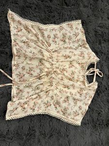 Floral Print Girls Top &amp; Shorts Set