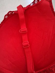 34C Lace Red Bra