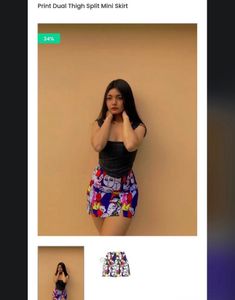 Funky Patterned Mini Skirt