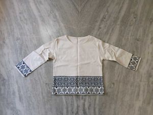 Embroidered White  Top