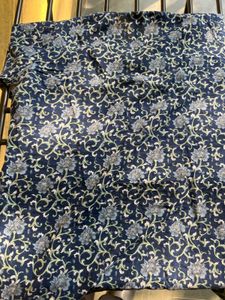 Blue Floral Print Kurta