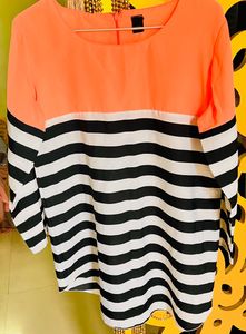 Color Block Striped Blouse