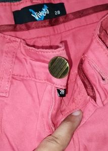 Peach Colour Pant For Women .