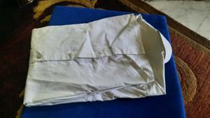 2pcs blackberry Men's White Striped Shirt