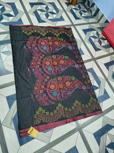 brand new full weaving silk saree black