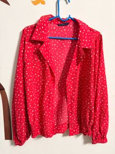 Red Polka Dot Blouse
