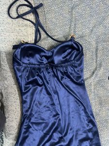 Satin Blue Mini Dress