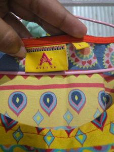 Vibrant Ethnic Print Sleeveless Kurta