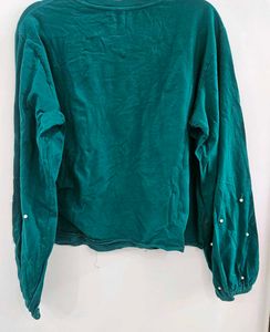 Plus size Green pearl Top