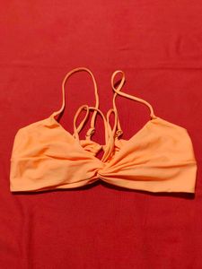 Peach Orange Twist Front Cami Top – Size XL