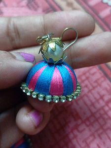 Handcrafted 💞Silk Thread Jhumka Earrings✨